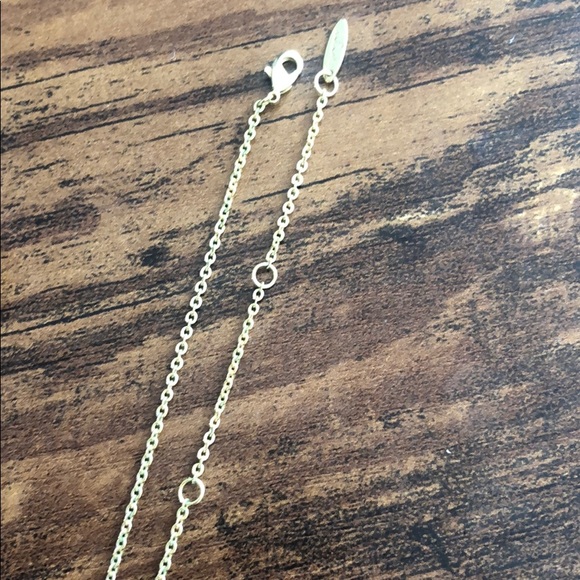 Gold Tone E Initial Necklace on 18.5” Chain - Picture 6 of 10